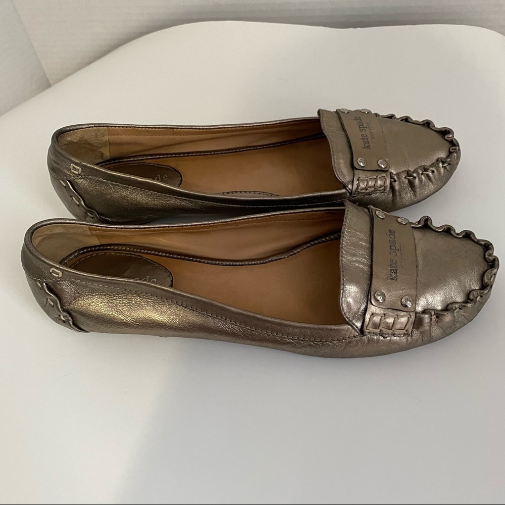 KATE SPADE PEWTER DRIVING MOCCASIN - Picture 12 of 15